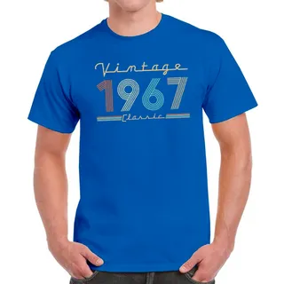 Vintage & Classic 1967 Birthday T-Shirt For Men Women – Royal