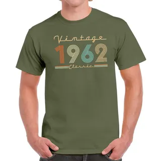 Vintage & Classic 1962 Birthday T-Shirt For Men Women – Military Green