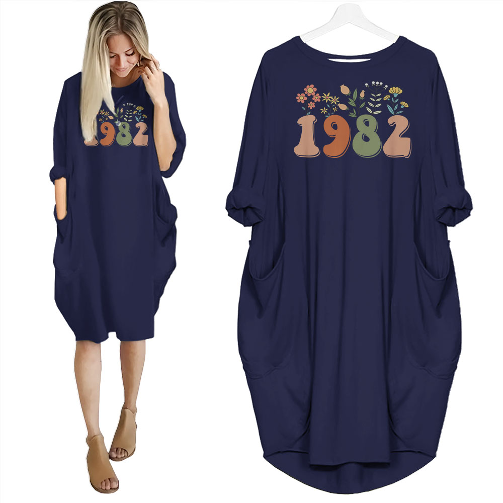 Flower 1982 Birthday Pocket Dress - variant image 1