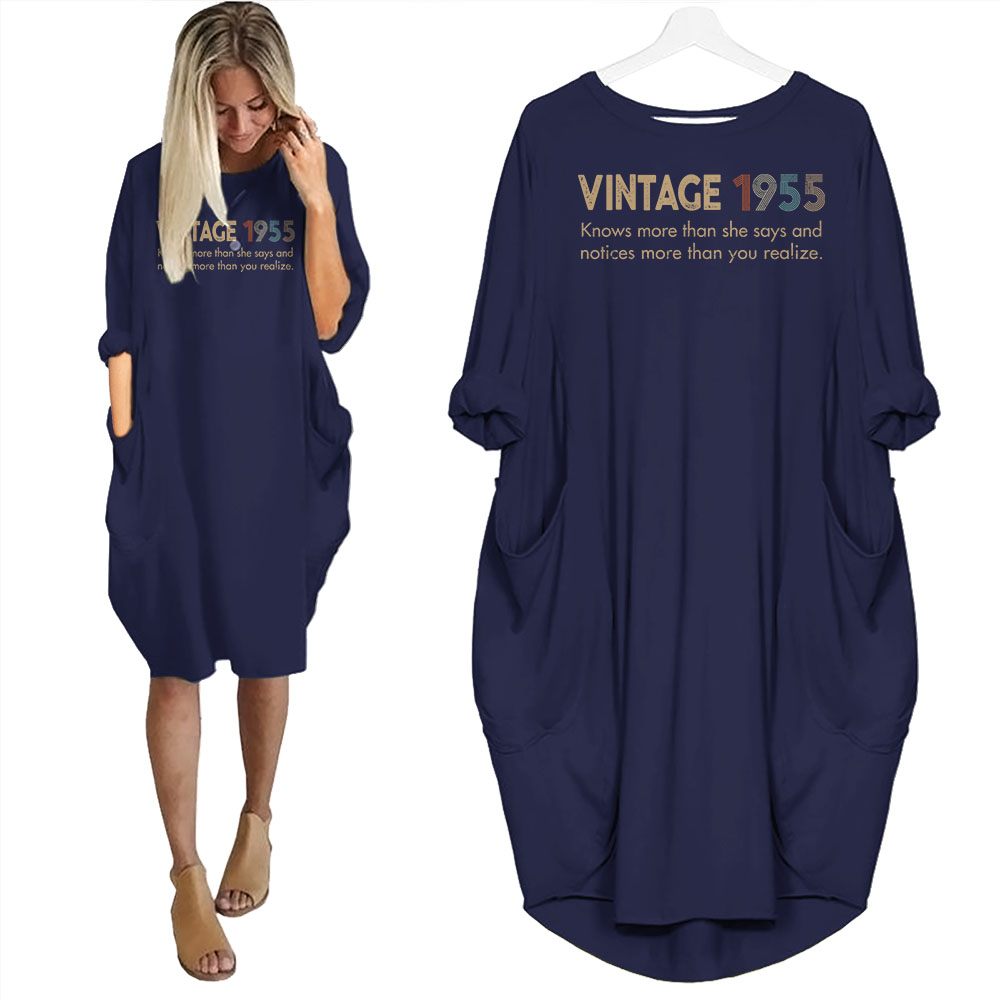 She Knows Vintage 1955 Birthday Pocket Dress - variant image 1