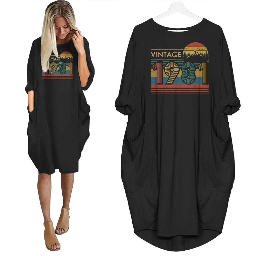 Vintage Forest 1981 Birthday Pocket Dress - variant image 1