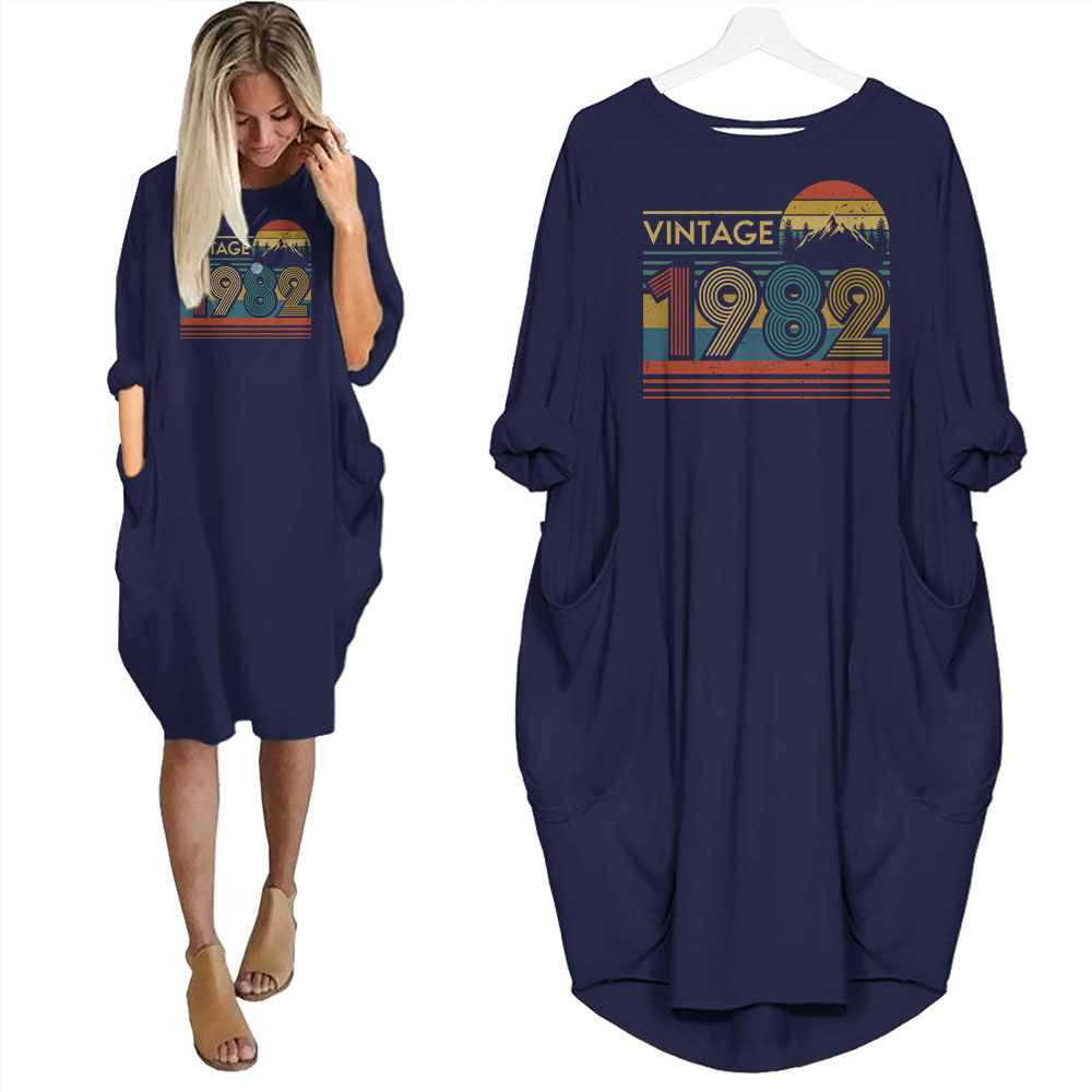 Vintage Forest 1982 Birthday Pocket Dress - variant image 1