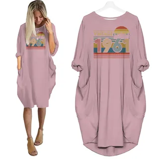 Vintage Forest 1961 Birthday Pocket Dress – Pink