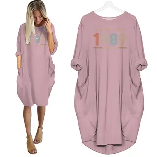 Vintage And Classic 1989 Birthday Pocket Dress – Pink
