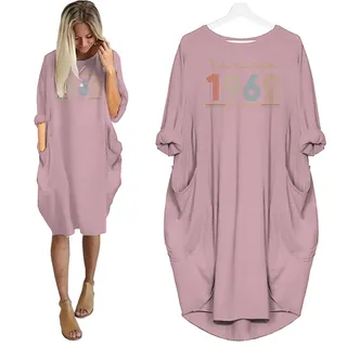 Vintage And Classic 1962 Birthday Pocket Dress – Pink