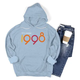 Classic 1998 Birthday Hoodie – Light Blue