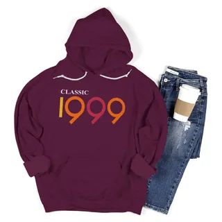 Classic 1999 Birthday Hoodie – Maroon