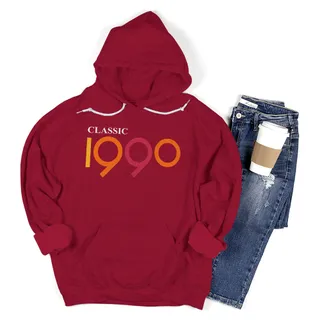 Classic 1990 Birthday Hoodie – Cardinal Red