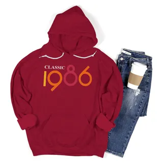 Classic 1986 Birthday Hoodie – Cardinal Red