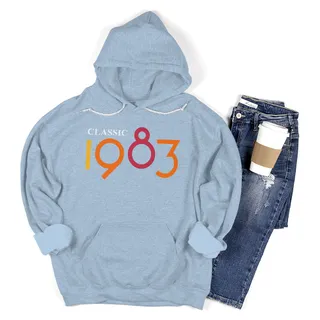 Classic 1983 Birthday Hoodie – Light Blue