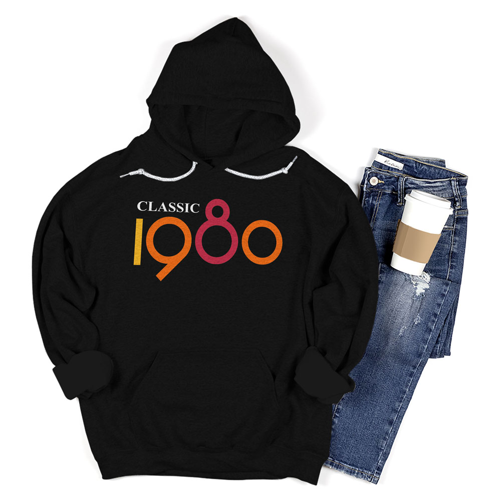 Classic 1980 Birthday Hoodie - variant image 1
