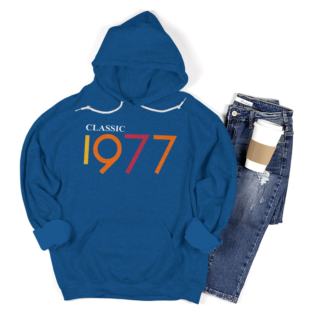 Classic 1977 Birthday Hoodie - variant image 1