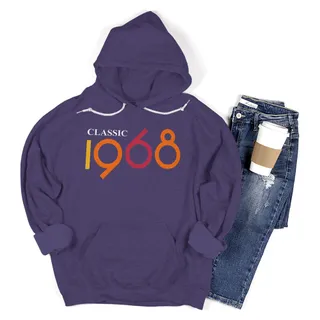 Classic 1968 Birthday Hoodie – Purple