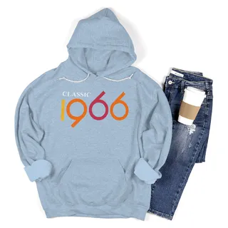Classic 1966 Birthday Hoodie – Light Blue