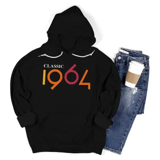 Classic 1964 Birthday Hoodie – Black