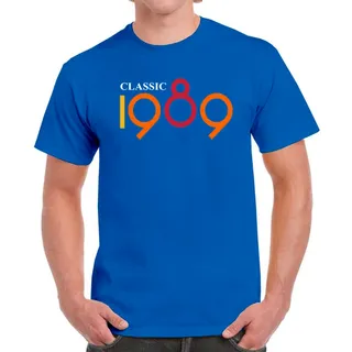 Classic 1989 Birthday T-Shirt For Men Women – Royal