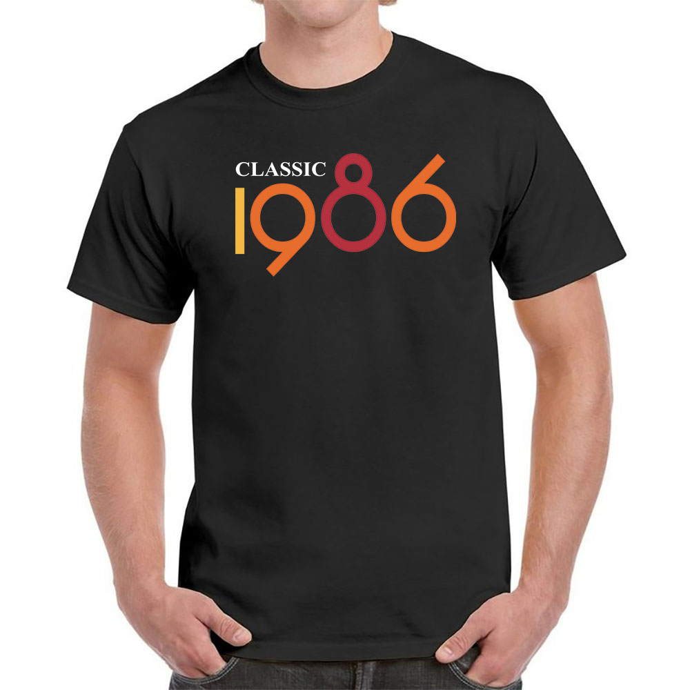 Classic 1986 Birthday T-Shirt For Men Women - variant image 1