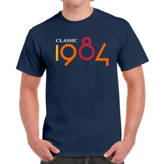 Classic 1984 Birthday T-Shirt For Men Women – Navy