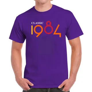Classic 1984 Birthday T-Shirt For Men Women – Purple