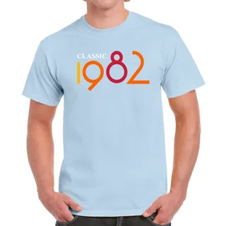 Classic 1982 Birthday T-Shirt For Men Women – Light Blue