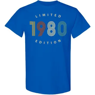 Limited 1980 Birthday T-Shirt – Royal