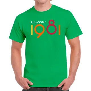 Classic 1981 Birthday T-Shirt For Men Women – Irish Green