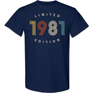 Limited 1981 Birthday T-Shirt – Navy