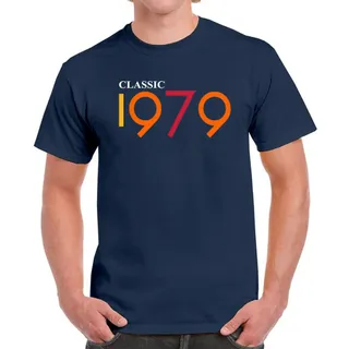 Classic 1979 Birthday T-Shirt For Men Women – Navy