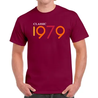 Classic 1979 Birthday T-Shirt For Men Women – Maroon