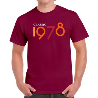Classic 1978 Birthday T-Shirt For Men Women – Maroon