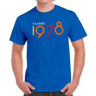 Classic 1978 Birthday T-Shirt For Men Women – Royal