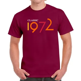 Classic 1972 Birthday T-Shirt For Men Women – Maroon