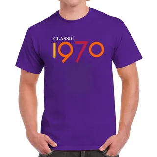Classic 1970 Birthday T-Shirt For Men Women – Purple