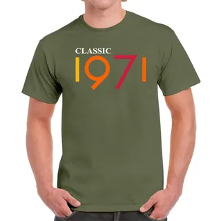 Classic 1971 Birthday T-Shirt For Men Women – Military Green