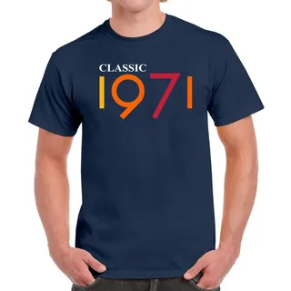 Classic 1971 Birthday T-Shirt For Men Women – Navy