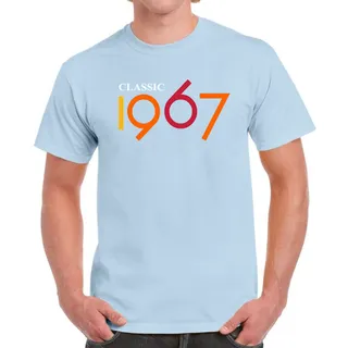 Classic 1967 Birthday T-Shirt For Men Women – Light Blue