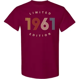 Limited 1961 Birthday T-Shirt – Maroon