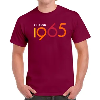 Classic 1965 Birthday T-Shirt For Men Women – Maroon