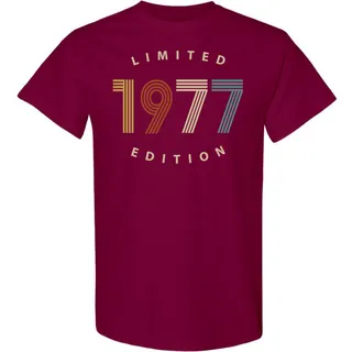 Limited 1977 Birthday T-Shirt – Maroon