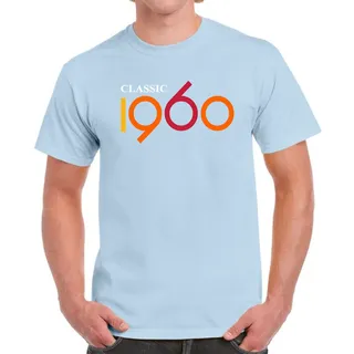 Classic 1960 Birthday T-Shirt For Men Women – Light Blue