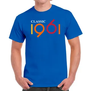 Classic 1961 Birthday T-Shirt For Men Women – Royal