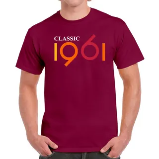 Classic 1961 Birthday T-Shirt For Men Women – Maroon