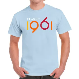 Classic 1961 Birthday T-Shirt For Men Women – Light Blue