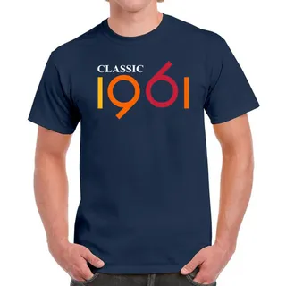 Classic 1961 Birthday T-Shirt For Men Women – Navy