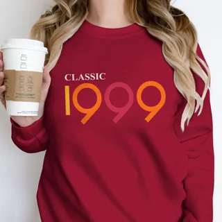 Classic 1999 Birthday Sweatshirt – Cardinal Red