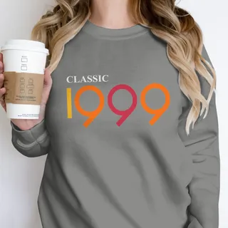 Classic 1999 Birthday Sweatshirt – Grey