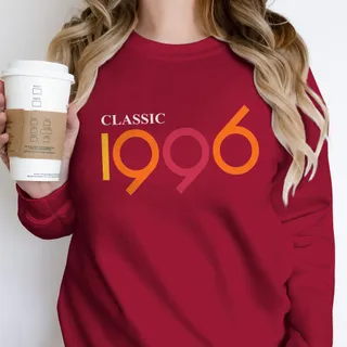 Classic 1996 Birthday Sweatshirt – Cardinal Red