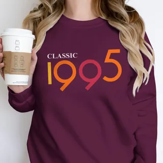 Classic 1995 Birthday Sweatshirt – Maroon