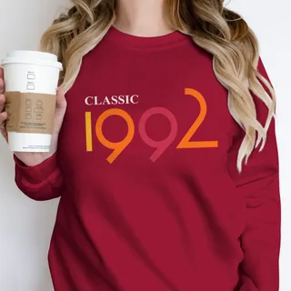 Classic 1992 Birthday Sweatshirt – Cardinal Red