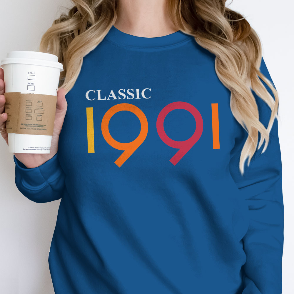 Classic 1991 Birthday Sweatshirt - variant image 1